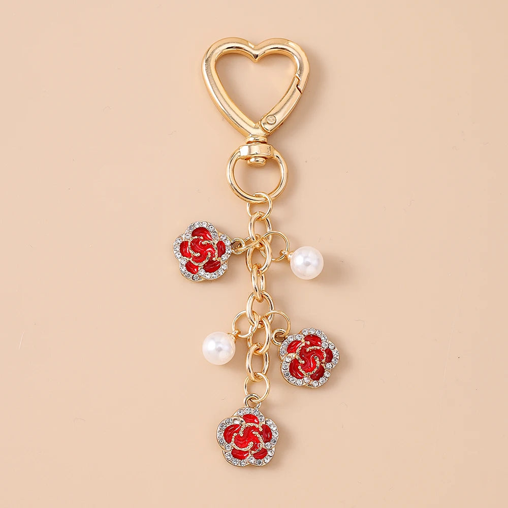 The Pearl Rose Keyring