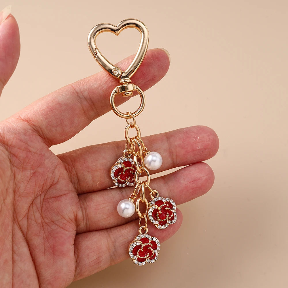The Pearl Rose Keyring