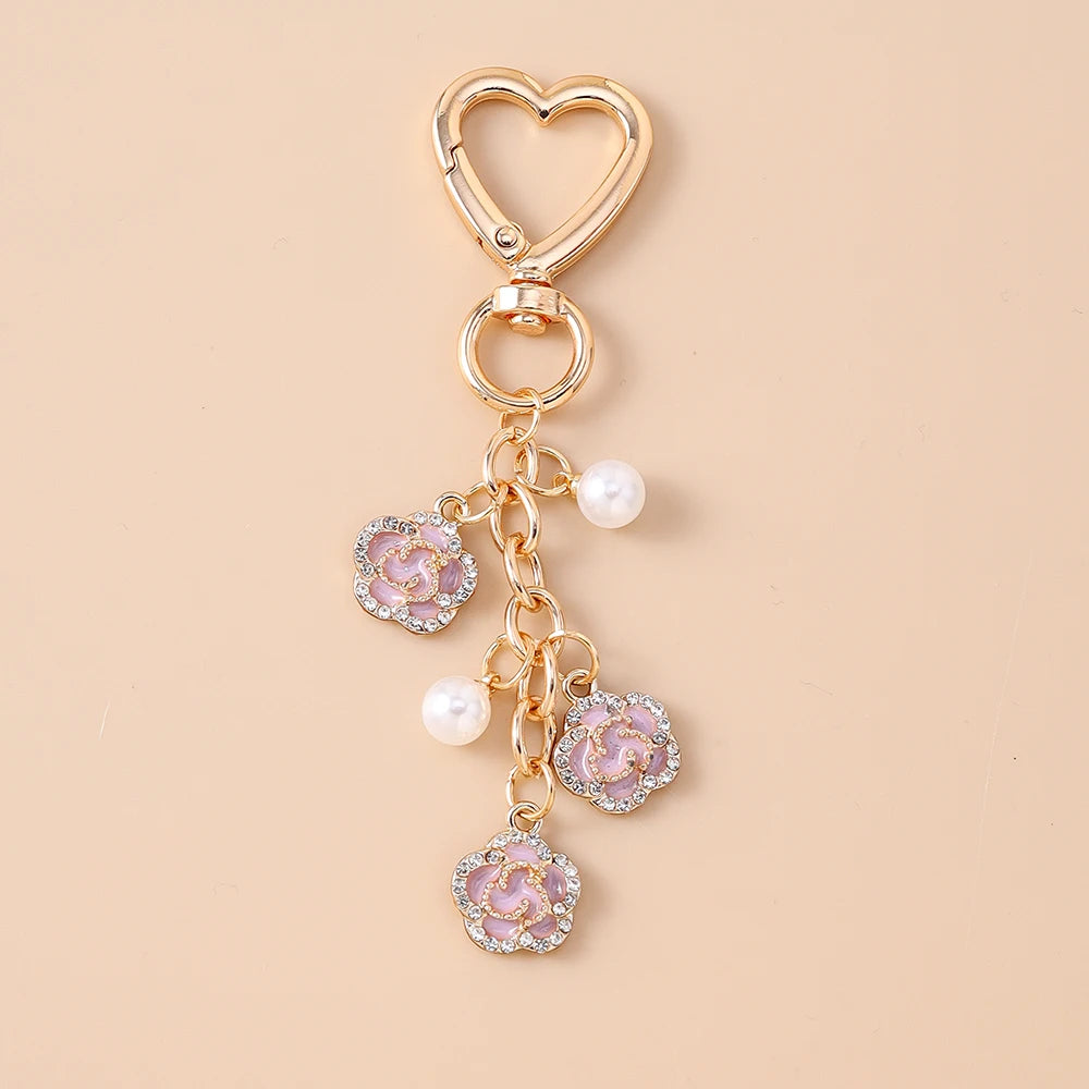 The Pearl Rose Keyring