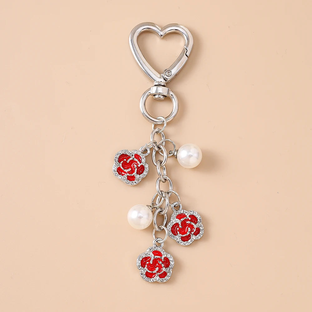 The Pearl Rose Keyring